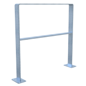 Leaning bracket made of flat steel | 70 x 70 mm | for doweling, with crossbar | width: 800mm | hot-dip galvanized
